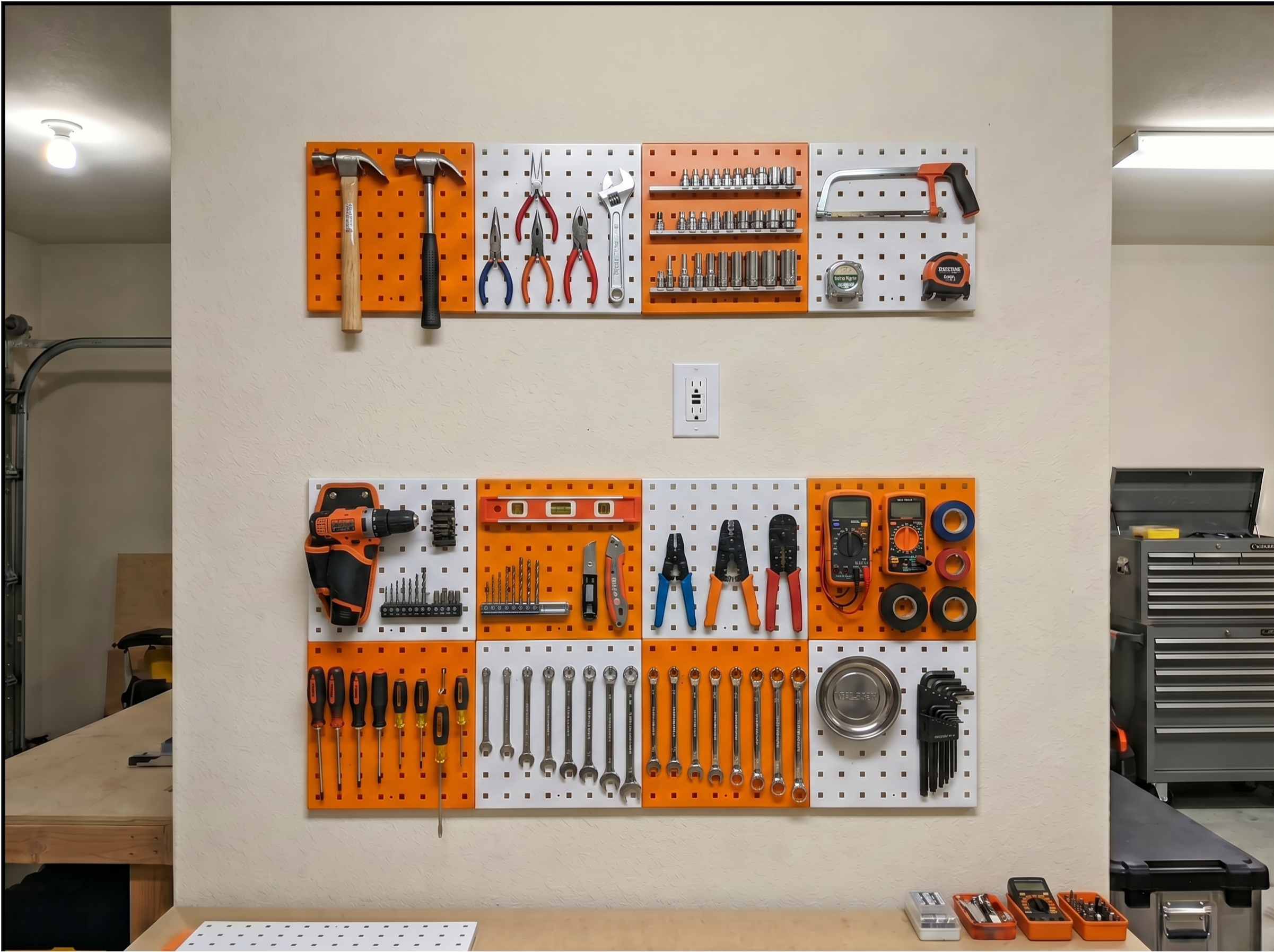 Orange and White Wall Tile Kit