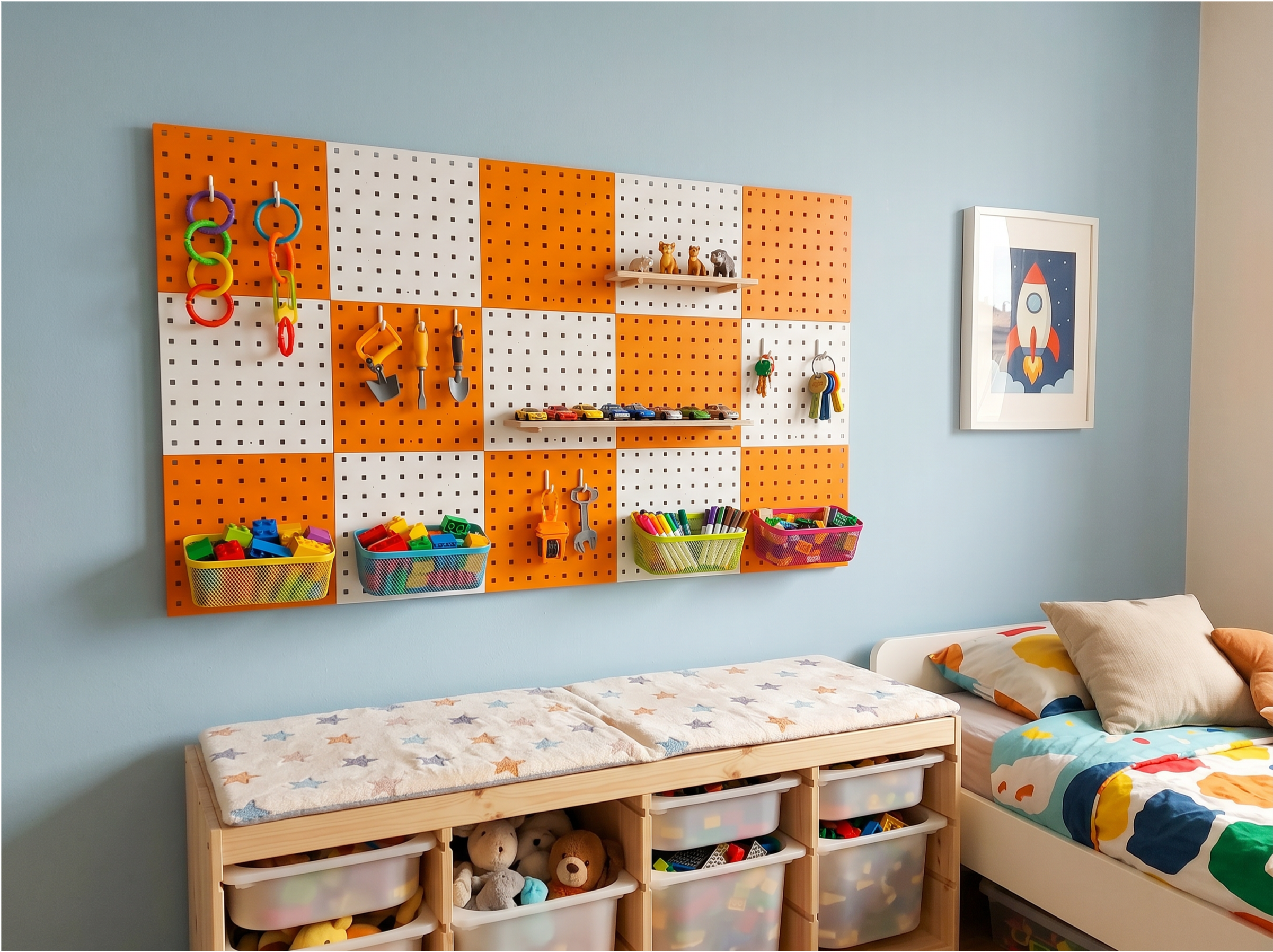 Orange and White Wall Tile Kit