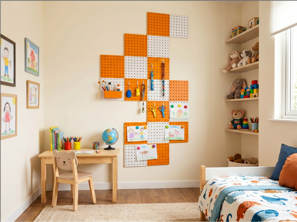 Orange and White Wall Tile Kit