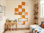 Orange and White Wall Tile Kit