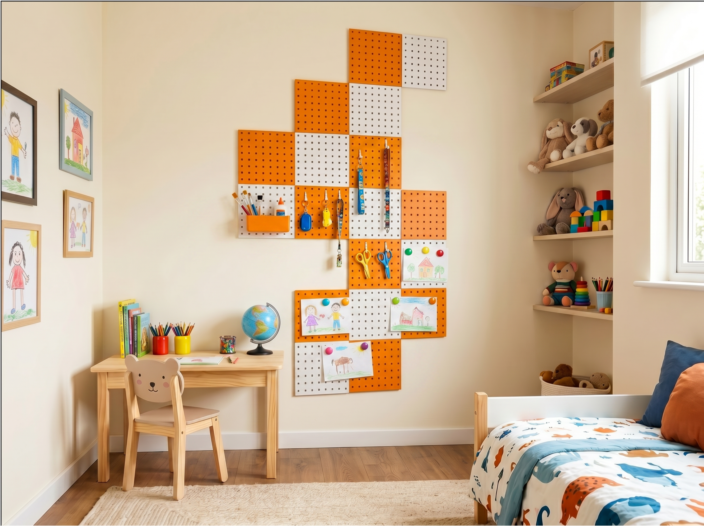Orange and White Wall Tile Kit