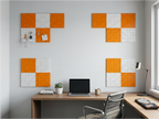 Orange and White Wall Tile Kit