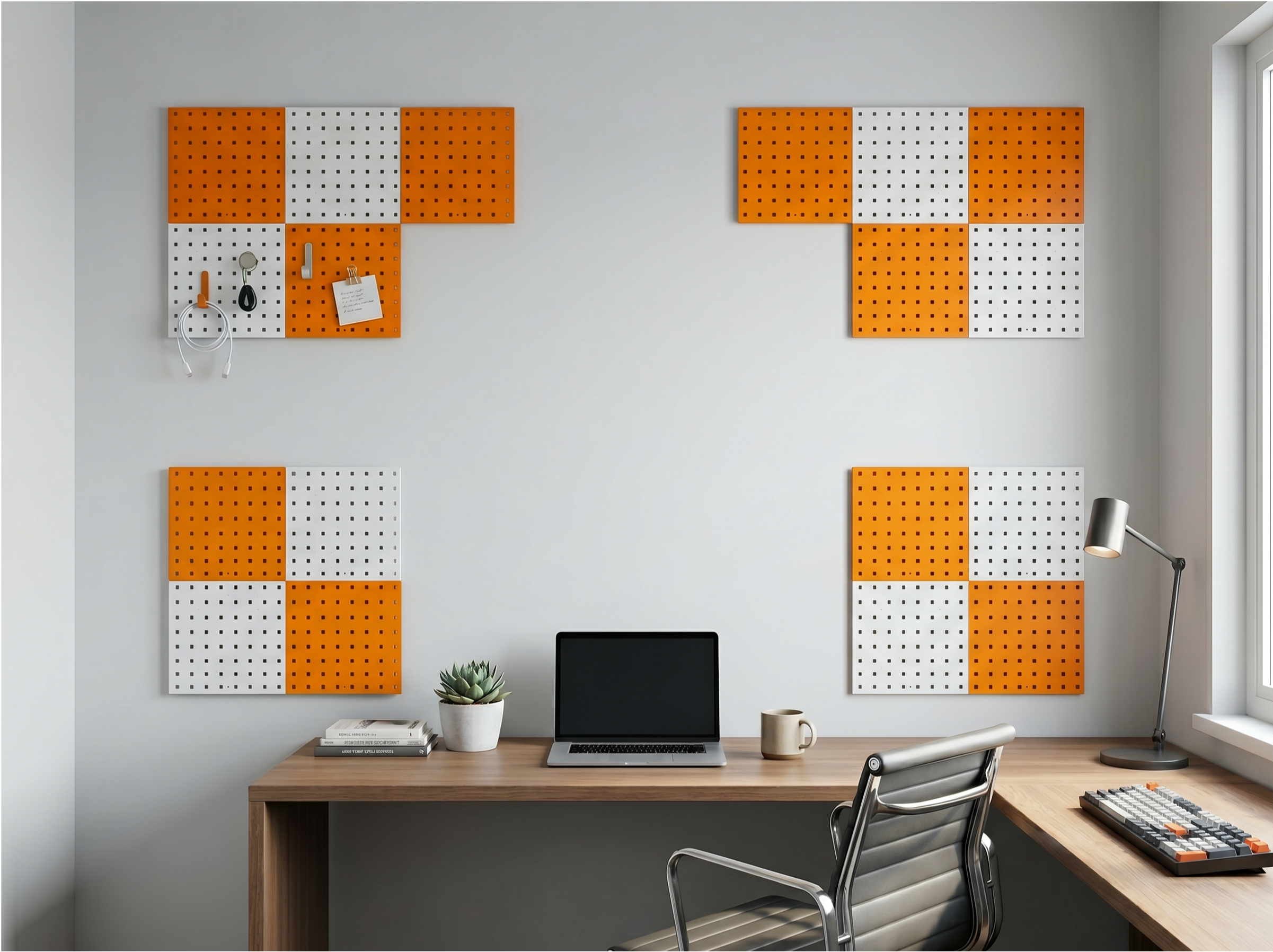 Orange and White Wall Tile Kit
